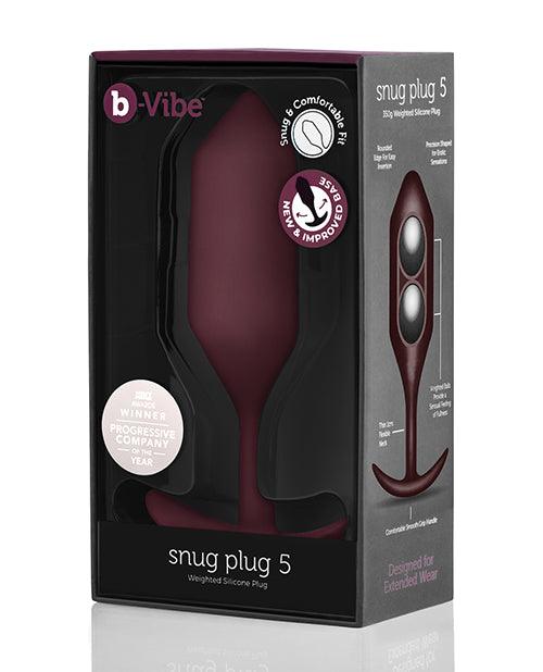 image of product,B-vibe Weighted Snug Plug 5 - 350 G - SEXYEONE