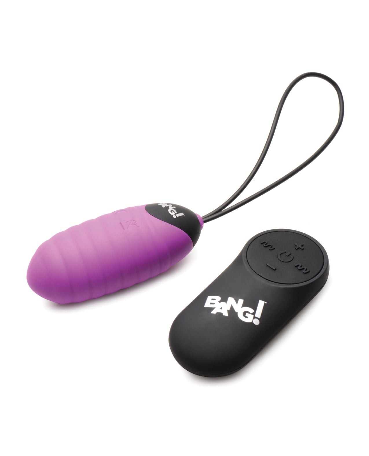 image of product,Bang! 28X Ribbed Silicone Egg w/Remote Control - Purple - SEXYEONE