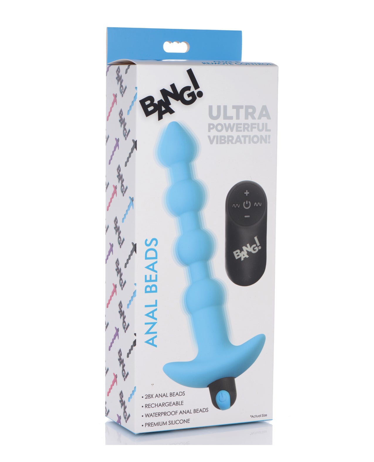 product image, Bang! 28X Vibrating Silicone Anal Beads w/Remote Control - SEXYEONE