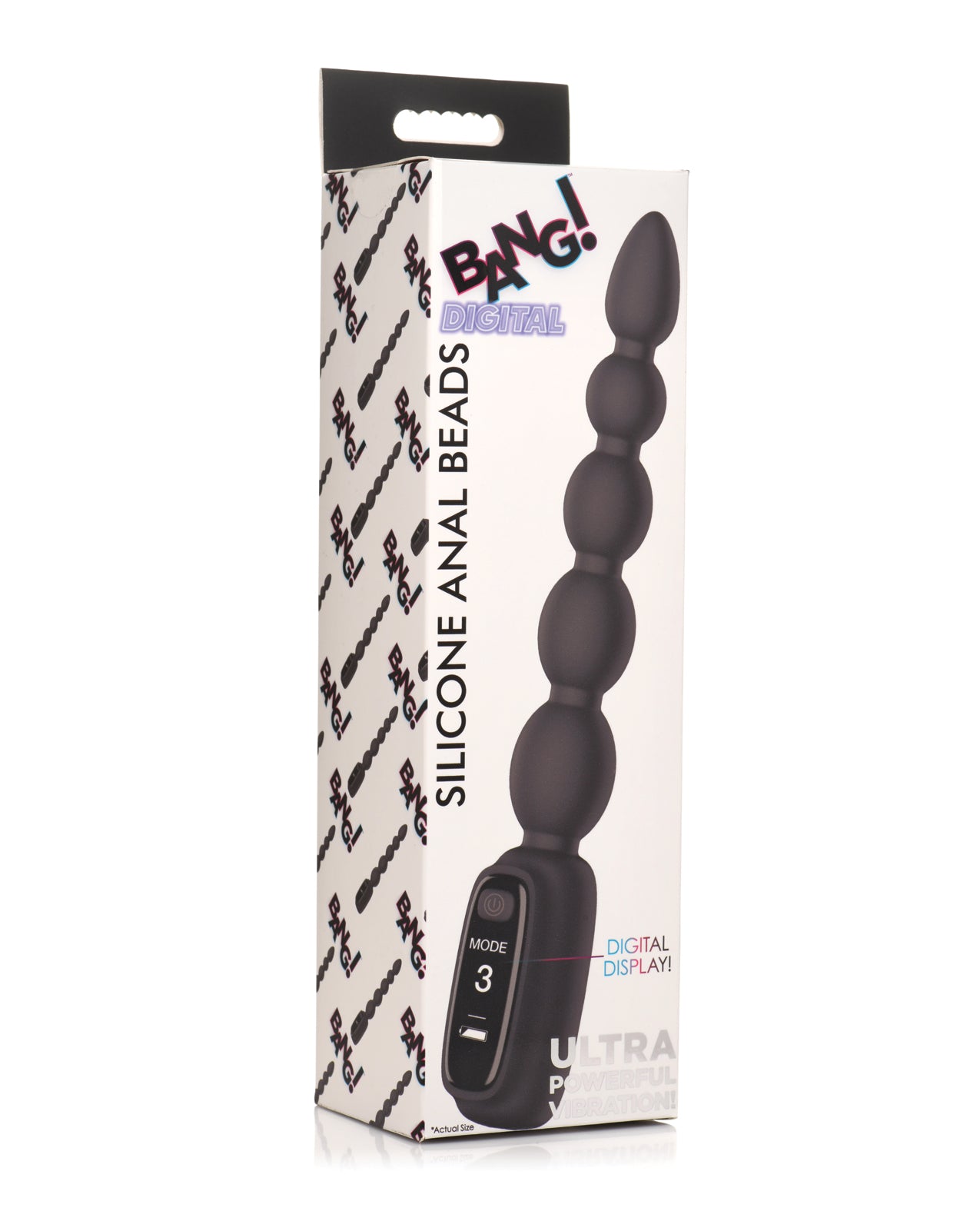 product image, Bang! Digital Silicone Anal Beads - Black - SEXYEONE