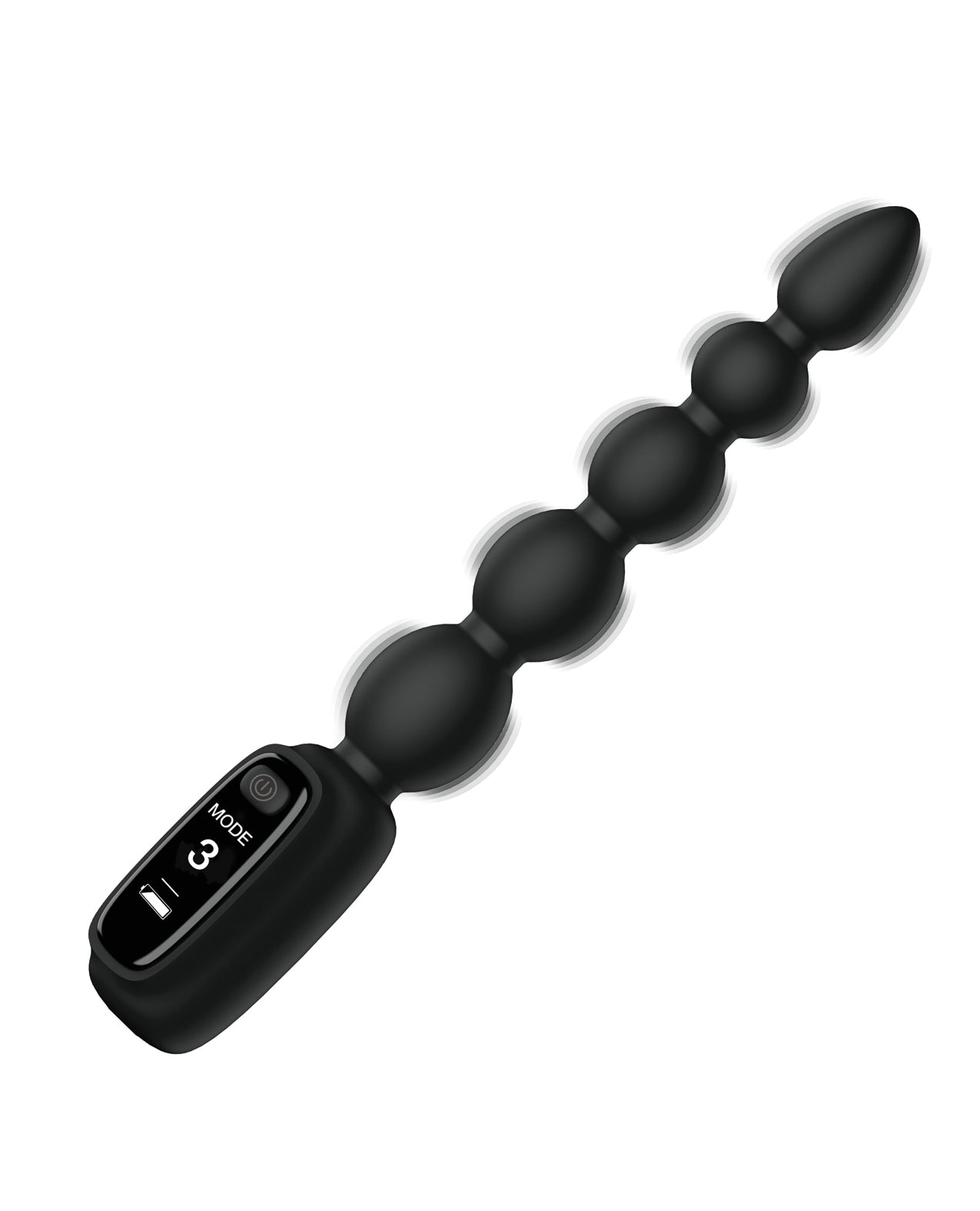 image of product,Bang! Digital Silicone Anal Beads - Black - SEXYEONE