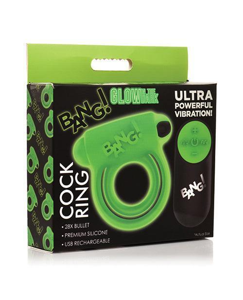 product image, Bang! Glow in the Dark 28X Remote Controlled Cock Ring - SEXYEONE