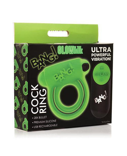 Bang! Glow in the Dark 28X Remote Controlled Cock Ring - SEXYEONE