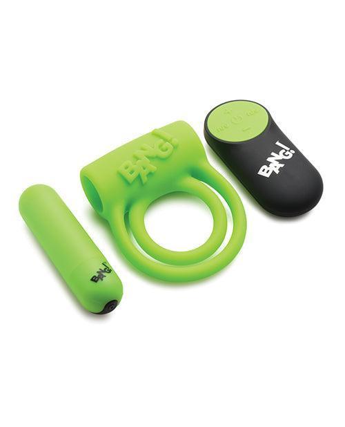 image of product,Bang! Glow in the Dark 28X Remote Controlled Cock Ring - SEXYEONE