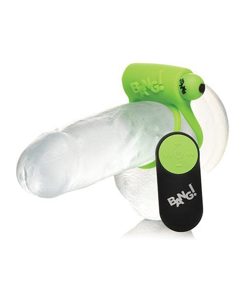 image of product,Bang! Glow in the Dark 28X Remote Controlled Cock Ring - SEXYEONE