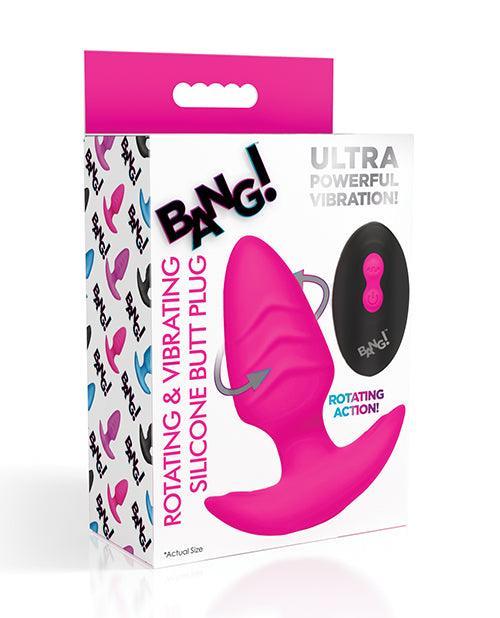 Bang! Rotating & Vibrating Tapered Butt Plug w/Remote - SEXYEONE