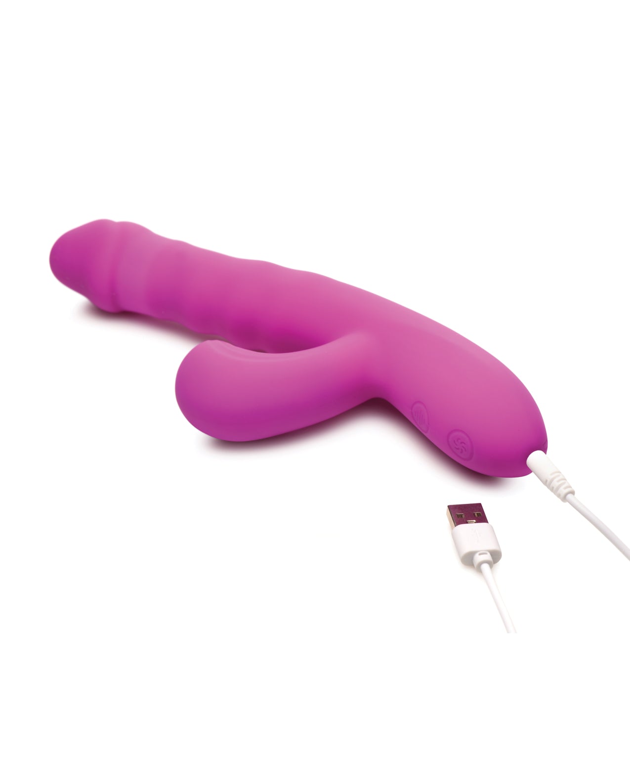 image of product,Bang! Thrusting & Sucking Rabbit Vibrator - Purple - SEXYEONE