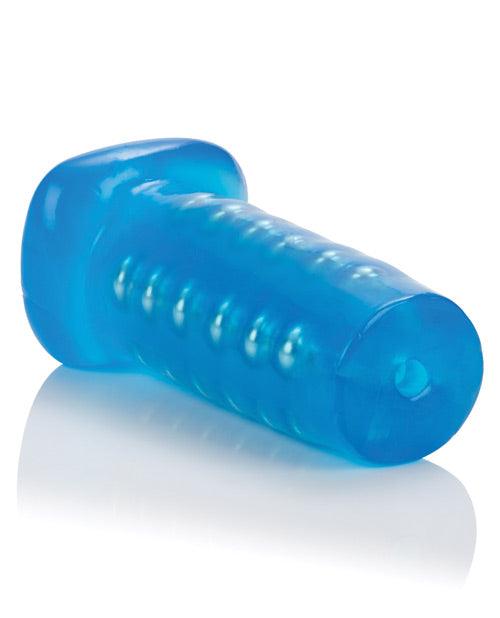 image of product,Basic Essentials Beaded Masturbator - Blue - SEXYEONE
