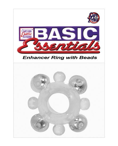 product image, Basic Essentials Enhancer Ring w/Beads - Clear - SEXYEONE