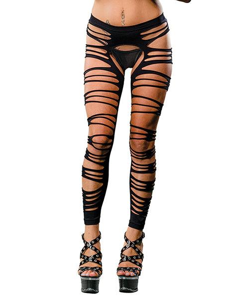 image of product,Beverly Hills Naughty Girl Crotchless Side Straps Leggings O/s - SEXYEONE