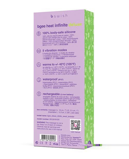 Bgee Infinite Deluxe Heat Vibrator - Sweet Lavender - SEXYEONE