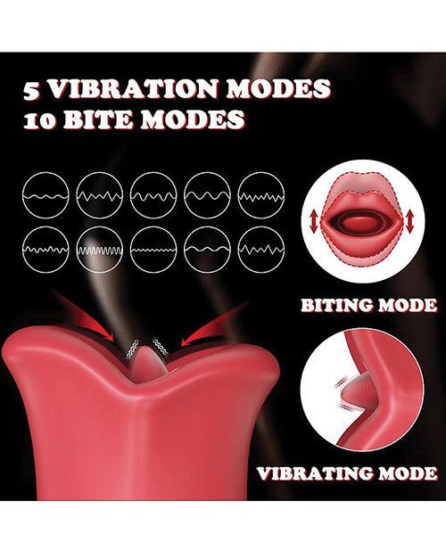 image of product,Big Bite Mouth Vibration & Biting - Red - SEXYEONE
