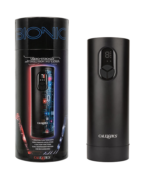 product image, Bionic Vibro Stroker w/Oscillation & Suction - Black - SEXYEONE