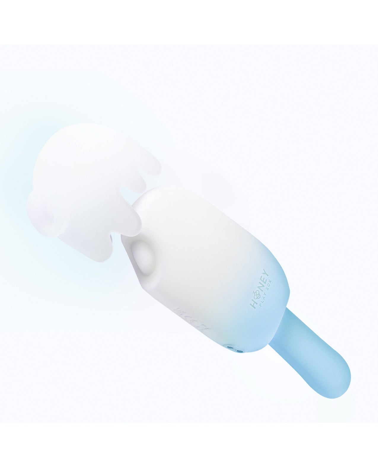 image of product,Bite Me Sucking, Tapping & Vibrating Cream Pop Stimulator - Blue/White - SEXYEONE