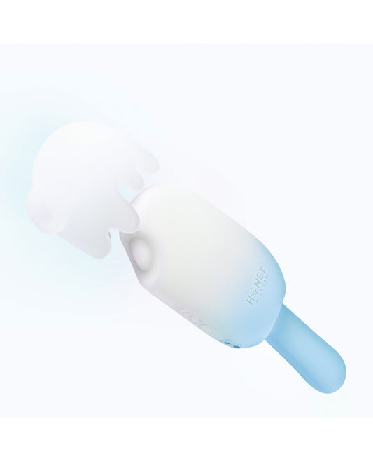 product image,Bite Me Sucking, Tapping & Vibrating Cream Pop Stimulator - Blue/White - SEXYEONE