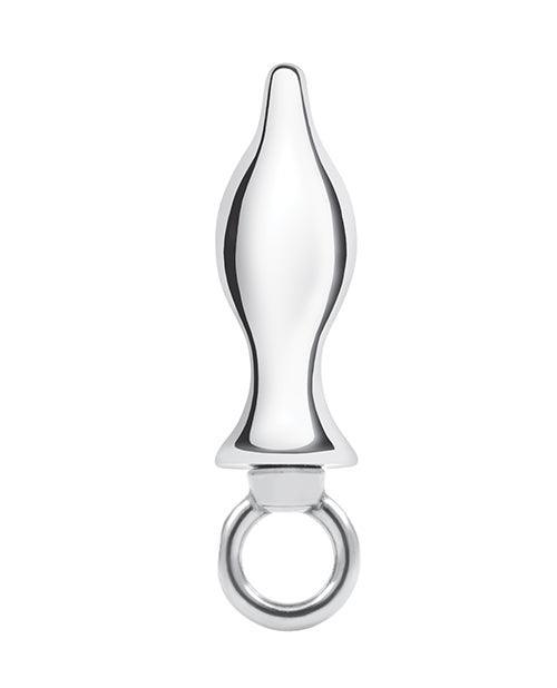 Blue Line 2.5" Stainless Steel Metal Tapered Butt Plug With Loop Hardware - SEXYEONE