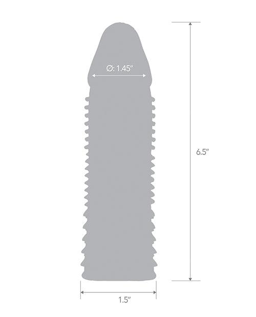 image of product,Blue Line C & B 6.5" Triple Sensation Penis Enhancing Sleeve Extension - Smoke - SEXYEONE