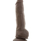 Blush Au Natural 10" Big Boy Realistic Dildo w/Balls - Chocolate - SEXYEONE