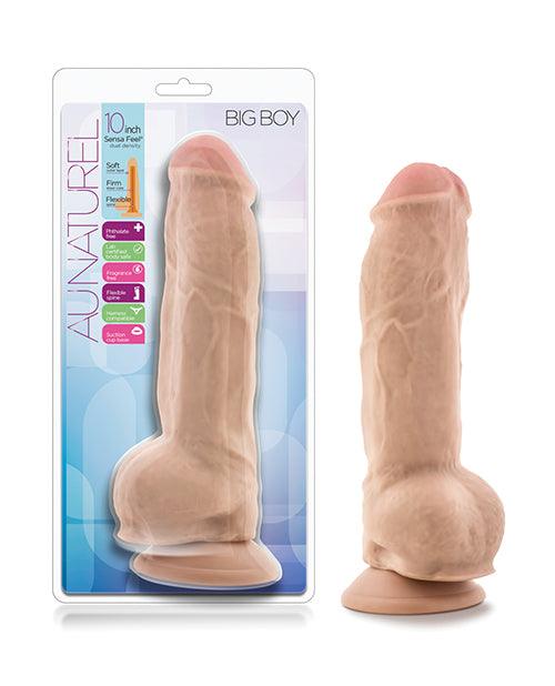 product image, Blush Au Natural 10" Big Boy Realistic Dildo w/Balls - Vanilla - SEXYEONE