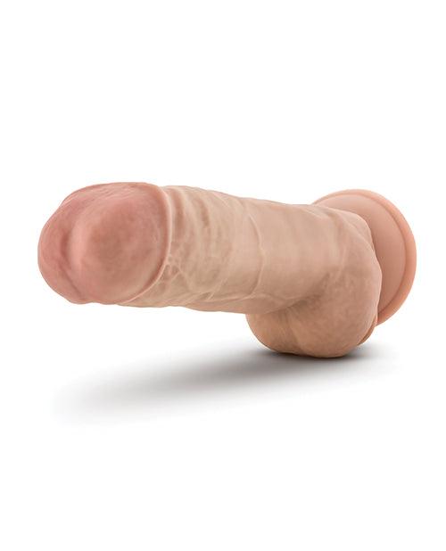 image of product,Blush Au Natural 10" Big Boy Realistic Dildo w/Balls - Vanilla - SEXYEONE