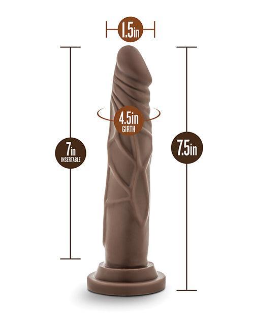 product image,Blush Dr. Skin 7.5" Basic Realistic Cock - Chocolate - SEXYEONE