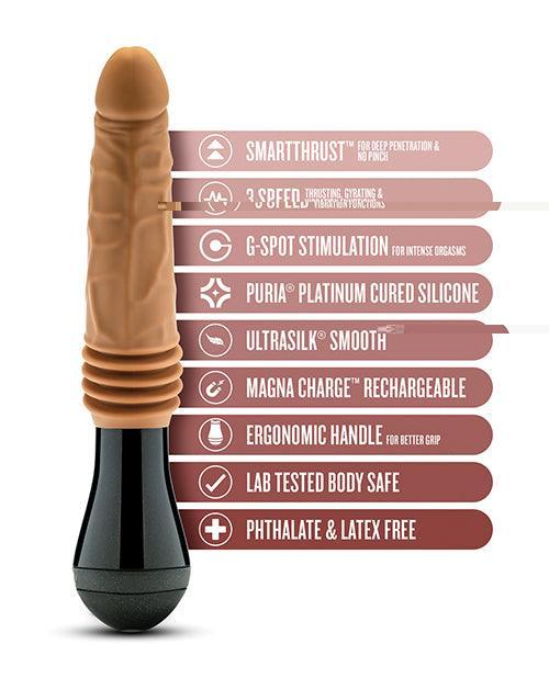 image of product,Blush Dr. Skin Silicone Dr. Arthur Thrusting Gyrating Vibrating Dildo - SEXYEONE