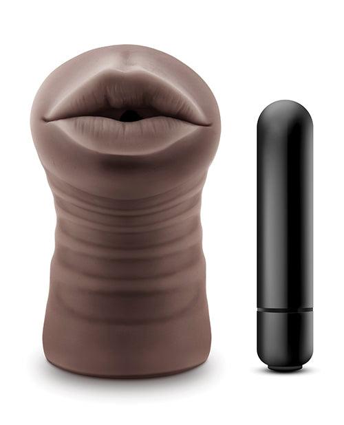 image of product,Blush EnLust Mouth Stroker w/Vibrating Bullet - Krystal - SEXYEONE