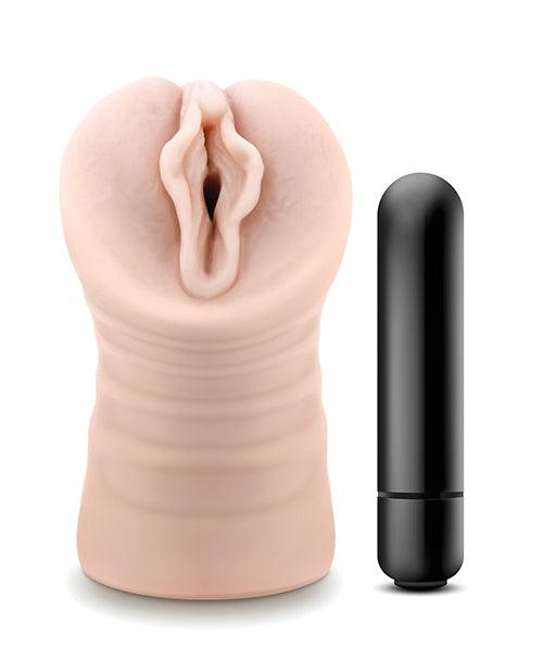 image of product,Blush EnLust Pussy Stroker w/Vibrating Bullet - Destini - SEXYEONE