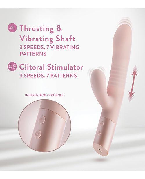 image of product,Blush Fraya Rabbit Rechargeable Vibrator - Pink - SEXYEONE