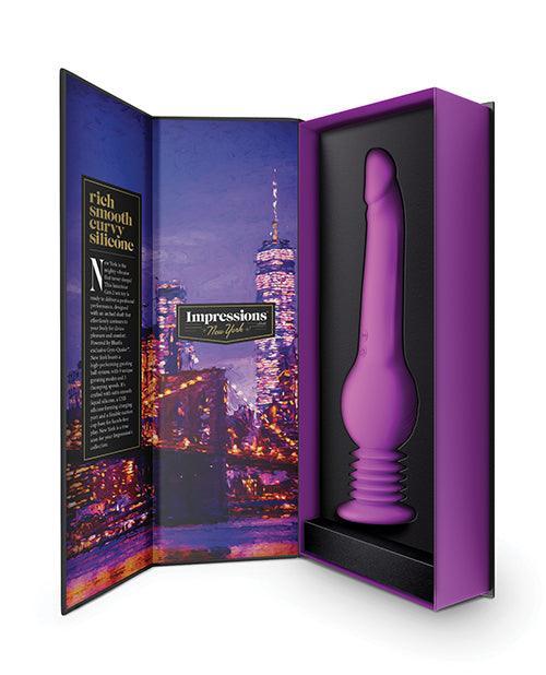 image of product,Blush Impressions New York Gyro Quake Dildo - Purple - SEXYEONE