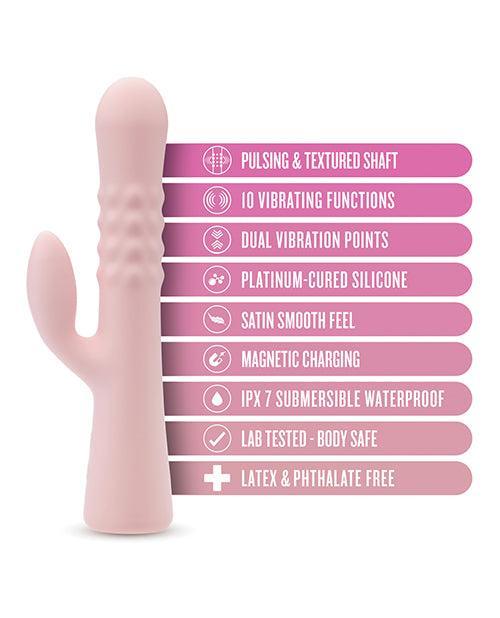 image of product,Blush Jaymie Rabbit Vibrator - Pink - SEXYEONE