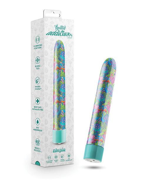 product image, Blush Limited Addiction Utopia 7" Rechargeable Vibe - Aqua - SEXYEONE