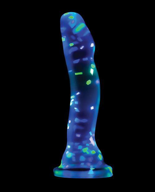 image of product,Blush Neo Elite Hanky Panky 7" Confetti Dildo - Glow In The Dark - SEXYEONE