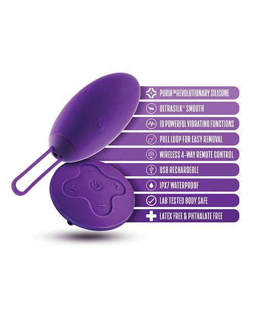 image of product,Blush Wellness Imara Vibrating Egg W/remote - Purple - SEXYEONE