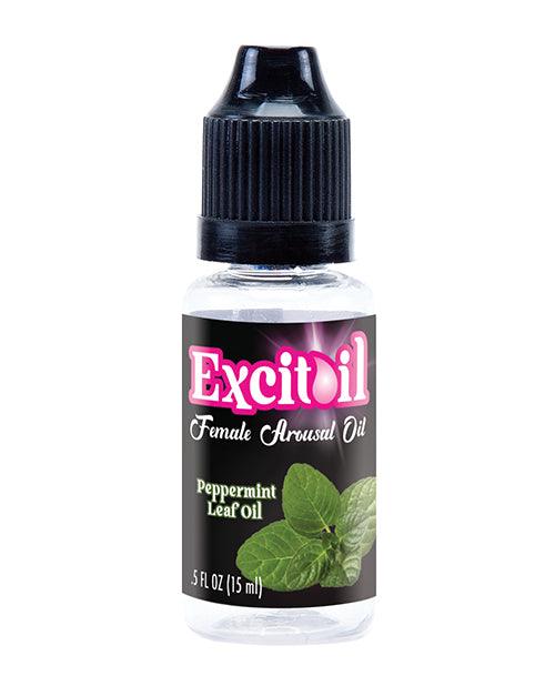 image of product,Body Action Excitoil Peppermint Arousal Oil - .5 Oz Bottle Carded - SEXYEONE