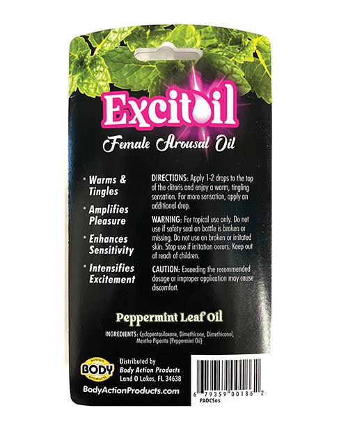 Body Action Excitoil Peppermint Arousal Oil - .5 Oz Bottle Carded - SEXYEONE
