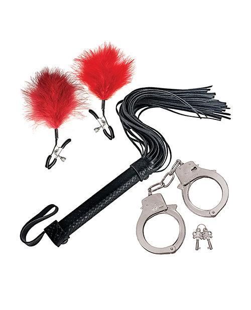 image of product,Bondage by Nasstoys Whip & Cuff Set - SEXYEONE