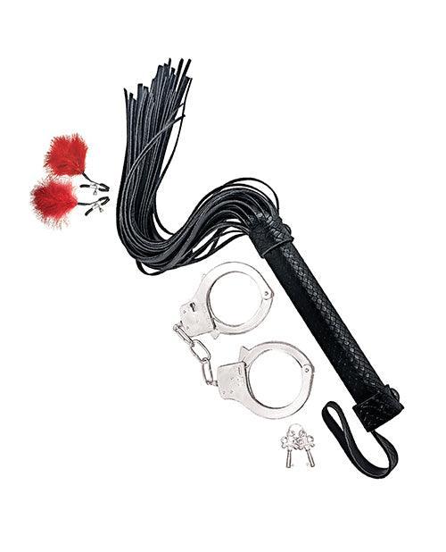 image of product,Bondage by Nasstoys Whip & Cuff Set - SEXYEONE