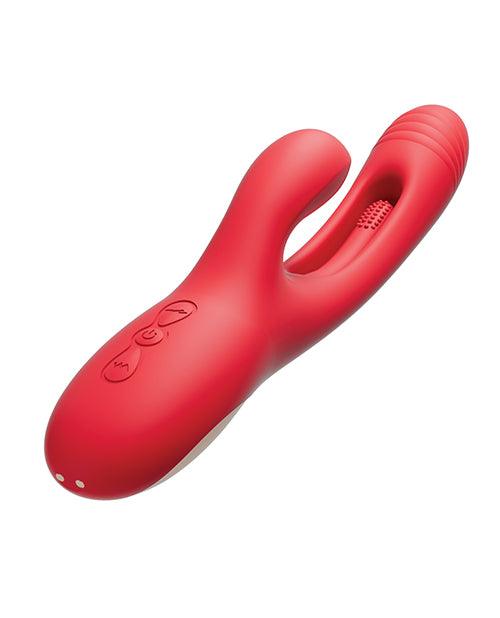 image of product,Bora G-Spot Tapping Rabbit Vibrator - Red - SEXYEONE