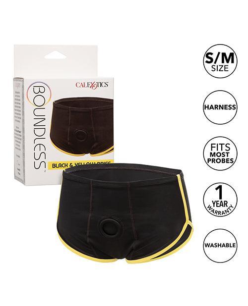 image of product,Boundless Boxer Brief - Black/Yellow - SEXYEONE