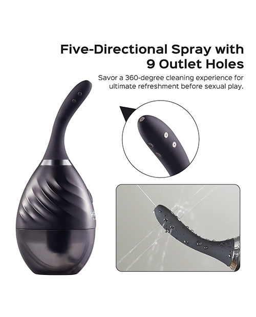 image of product,Bulby Auto Spray Anal Douche System - Black - SEXYEONE