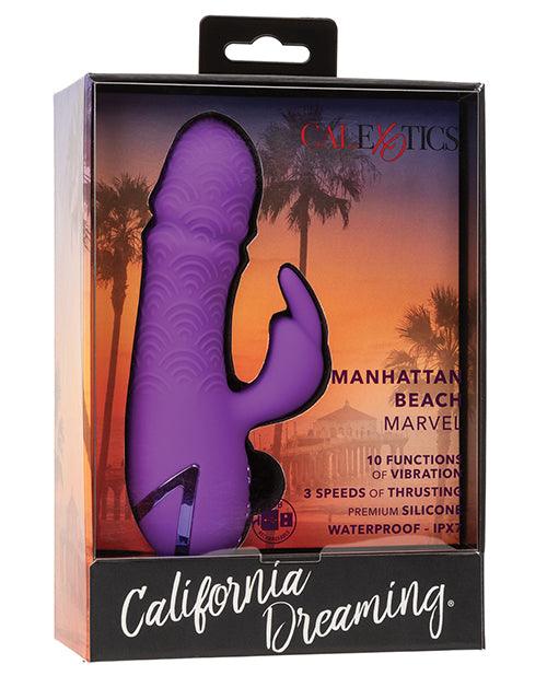 image of product,California Dreaming Manhattan Beach Marvel Dual Stimulation Vibe - Purple - SEXYEONE