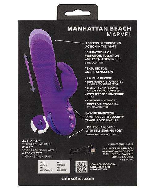 image of product,California Dreaming Manhattan Beach Marvel Dual Stimulation Vibe - Purple - SEXYEONE