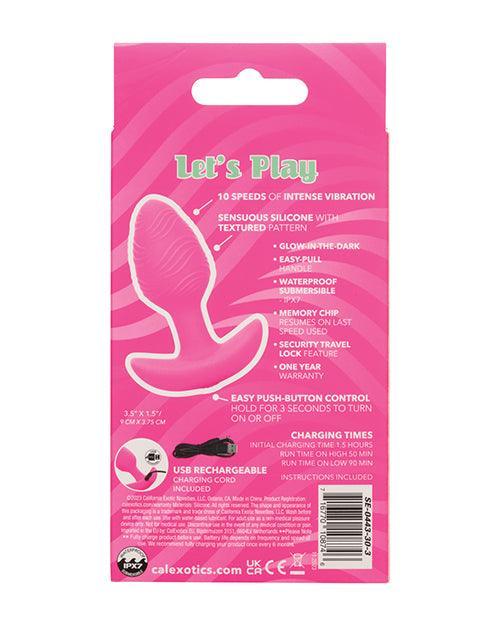 image of product,Cheeky Glow in the Dark Vibrating Butt Plug - SEXYEONE