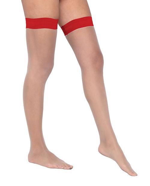 Colored Silicone Stay Up Stockings O/s - SEXYEONE