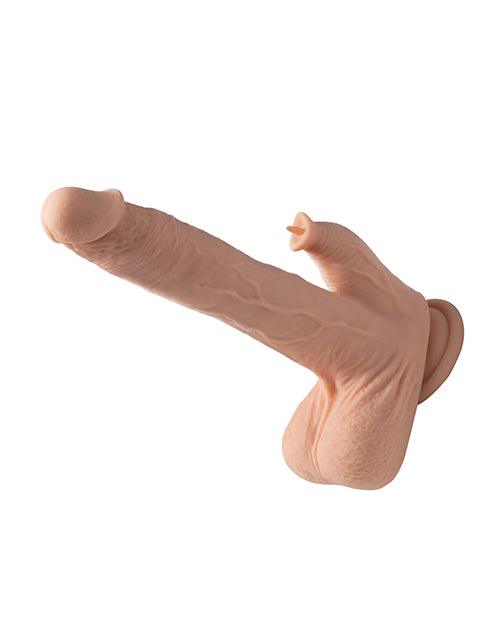 image of product,Colter App Controlled Realistic 8.5" Thrusting Dildo Vibrator W/clit Licker - Ivory - SEXYEONE