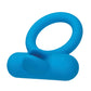 Couple's Enhancer Silicone Rechargeable Double Trouble Enhancer w/Flickering Dual Teasers - Blue - SEXYEONE