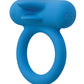 Couple's Enhancer Silicone Rechargeable Double Trouble Enhancer w/Flickering Dual Teasers - Blue - SEXYEONE