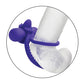 Couple's Enhancer Silicone Rechargeable Dual Climaxer Enhancer w/Flickering Tongue - Purple - SEXYEONE