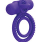 Couple's Enhancer Silicone Rechargeable Dual Climaxer Enhancer w/Flickering Tongue - Purple - SEXYEONE